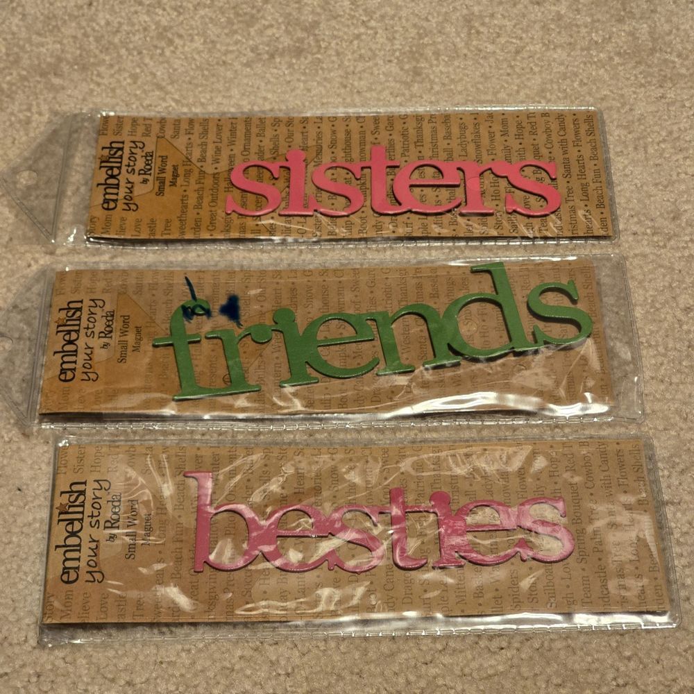 Demdaco Embellish Your Story by Roeda Magnet 3 Pack Besties / Friends / Sisters